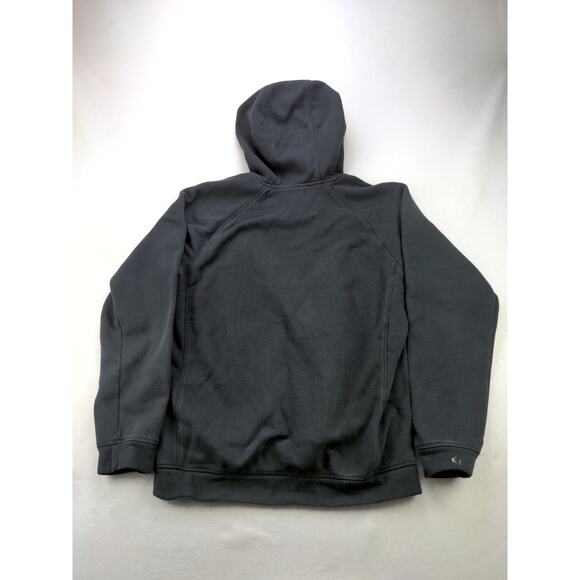 Mens Adidas Hoodie Sweatshirt SZ L Pullover Black White Spell Out Logo - Picture 2 of 11